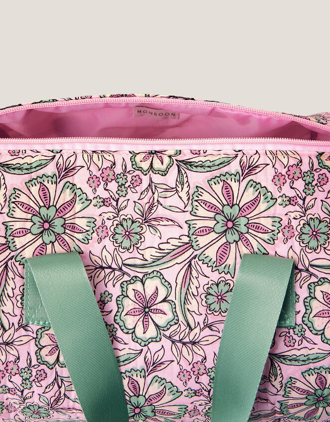 Floral Print Duffle Bag, , large