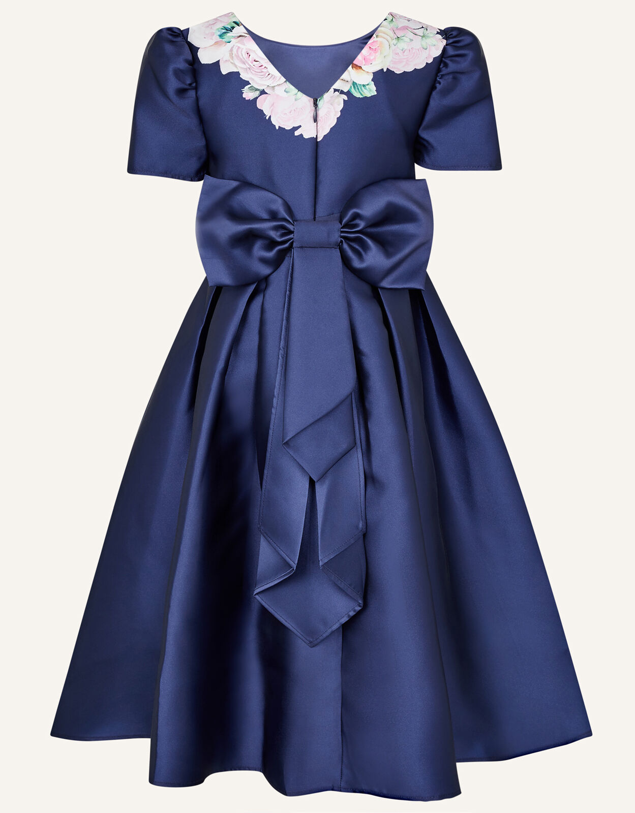 Monsoon navy flower girl dress on sale