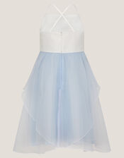 Peony Plain Organza Party Dress, Blue (PALE BLUE), large