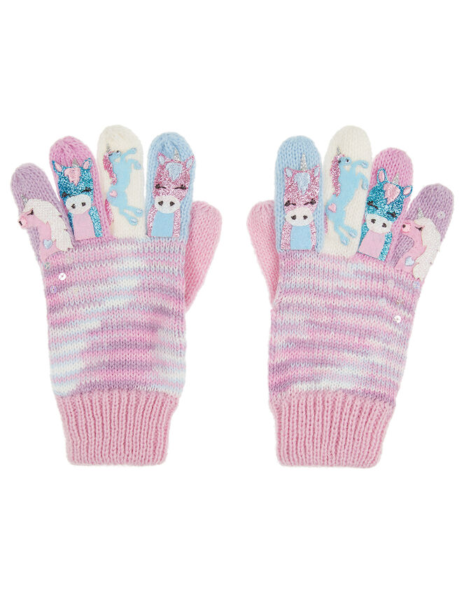 Magical Unicorn Knit Gloves, Multi (MULTI), large