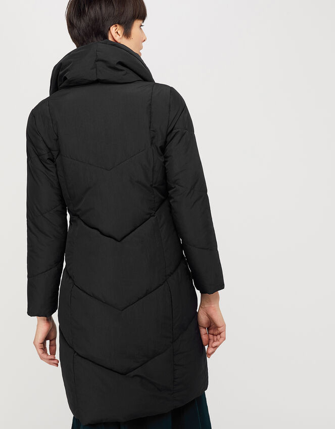 Dhalia Long Duvet Coat Black Women's Coats Monsoon UK.