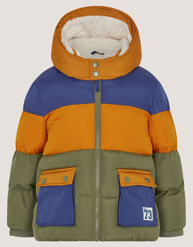 Water-Resistant Colourblock Puffer Jacket, Multi (MULTI), large