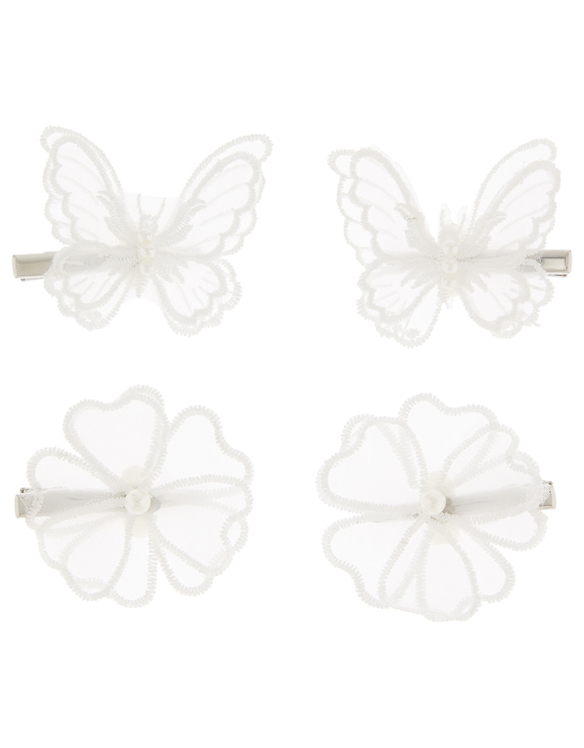 Organza Hair Clip Set, , large