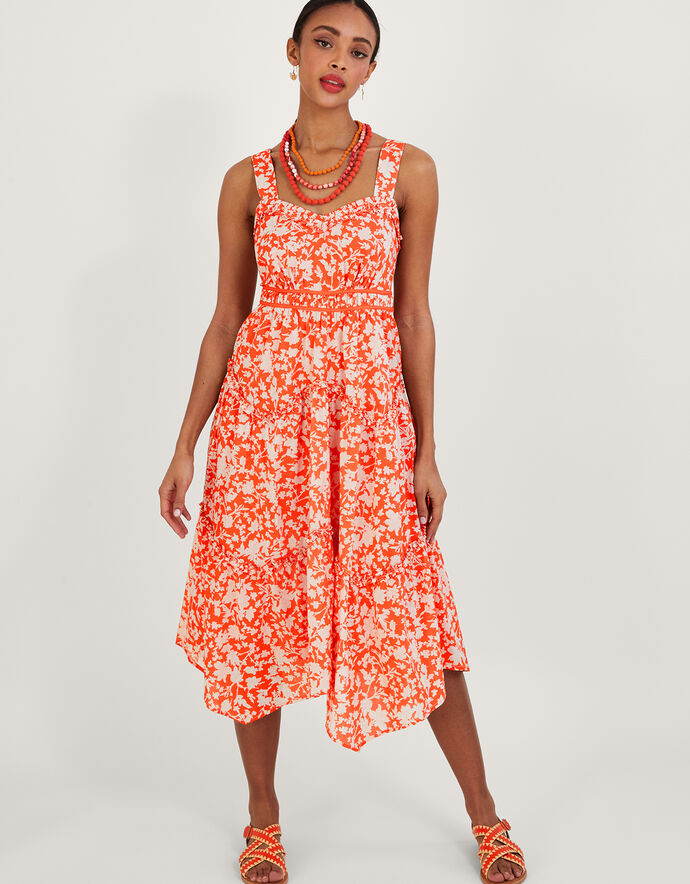 Myra Hanky Hem Dress Orange