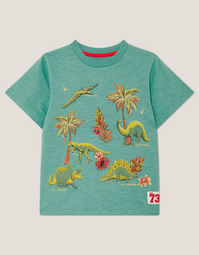 Dinosaur Print T-Shirt, Green (GREEN), large