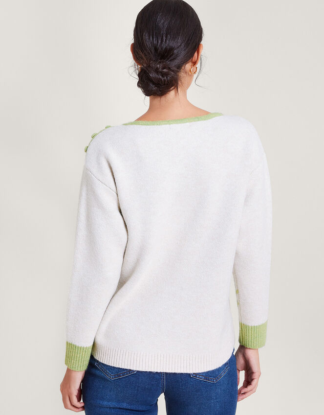 Pia Pattern Jumper, Ivory (IVORY), large