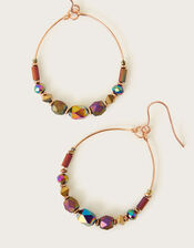 Beaded Hoop Earrings, , large