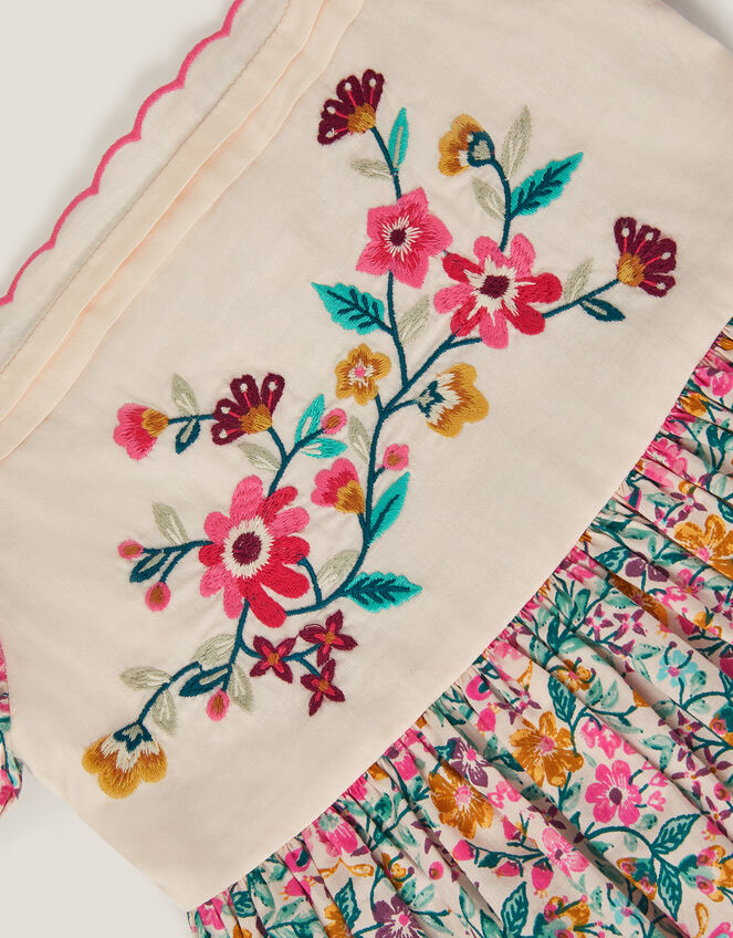 Embroidered Floral Dress, Multi (MULTI), large