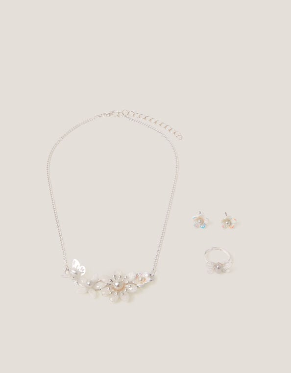 Flower & Butterfly Jewellery Set, , large