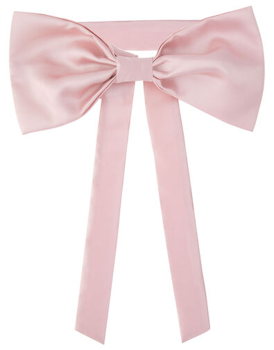 BRIDESMAID Duchess Twill Bow and Sash  Pink, Pink (PINK), large