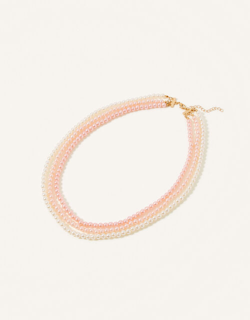Ombre Pearl Multirow Necklace, , large
