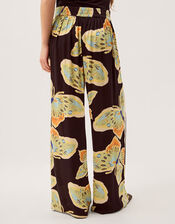 Clemence Aurelie Butterfly Palazzo Trousers, Black (BLACK), large