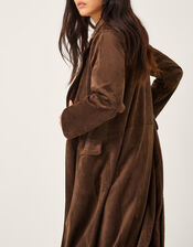 Tove Suedette Trench Coat, Brown (CHOCOLATE), large