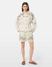 Scotch & Soda Embellished Belted Shacket, Ivory (IVORY), large