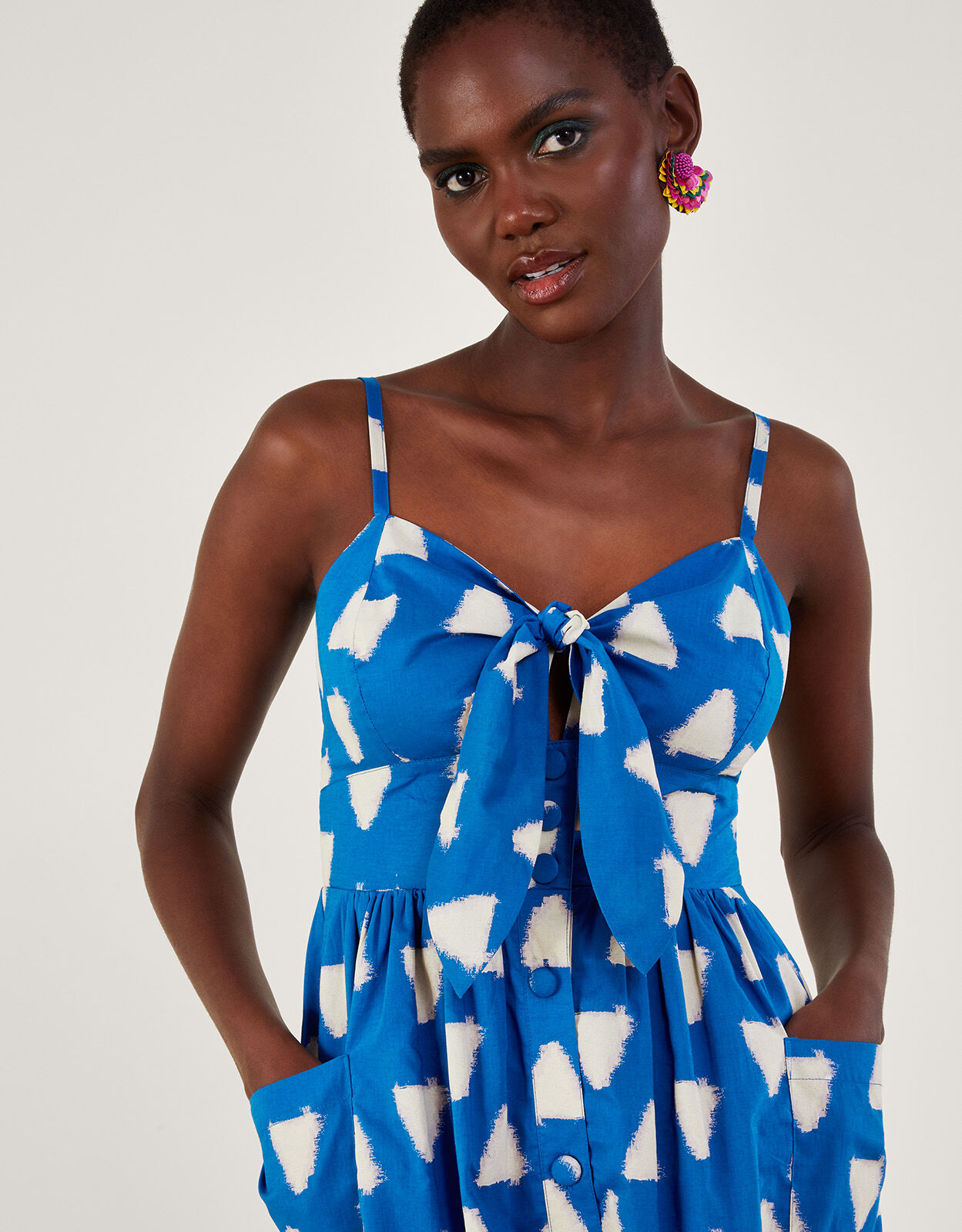 Batik sleeveless dress clearance