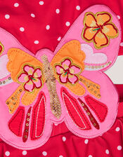 Embellished Butterfly Cut Out Swimsuit, Pink (PINK), large