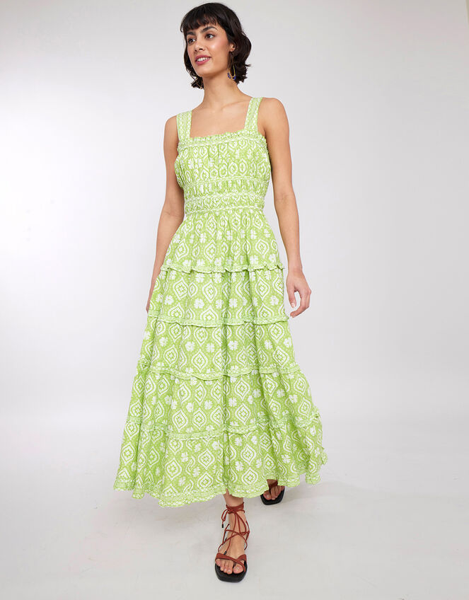 East Esther Tiered Dress, Green (GREEN), large