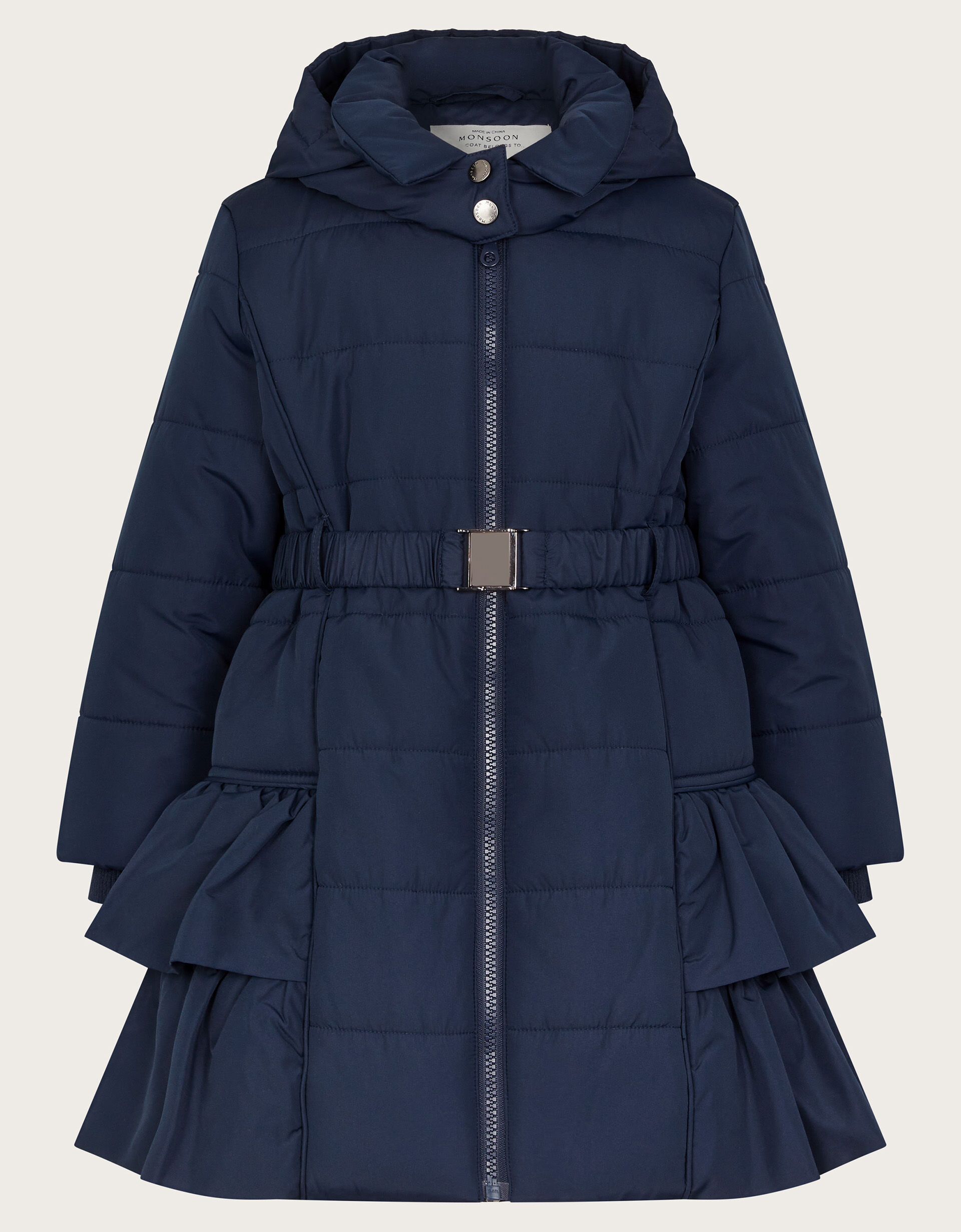 Girls ruffle coat shop