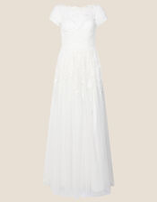 Sylvia Embroidered Bridal Dress, Ivory (IVORY), large