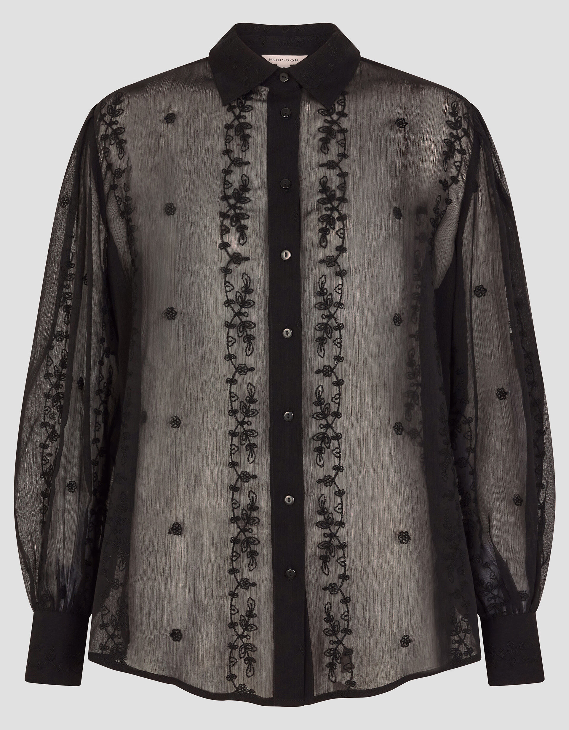 Black Embroidered Blouse