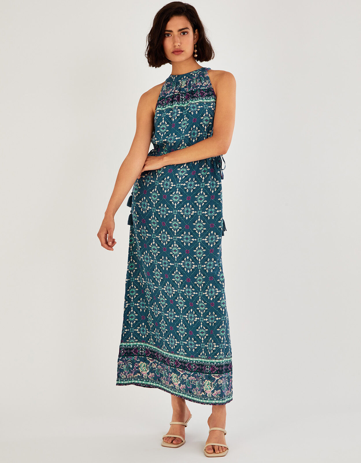 Womens teal sales maxi dress