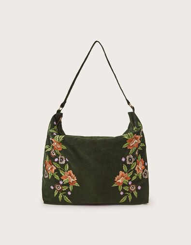 Cord Embroidered Shoulder Bag, , large