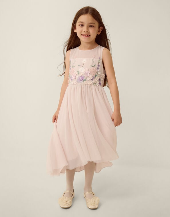 Matilda Sleeveless Meadow Party Dress, Pink (PINK), large