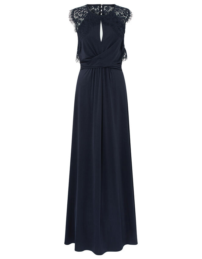 yasmeen lace jersey maxi bridesmaid dress