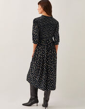 Orielle Print Jersey Midi Dress, Black (BLACK), large