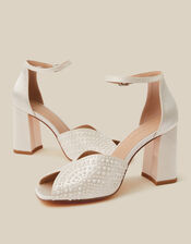 Sena Pearl Block Heeled Sandals, Ivory (IVORY), large