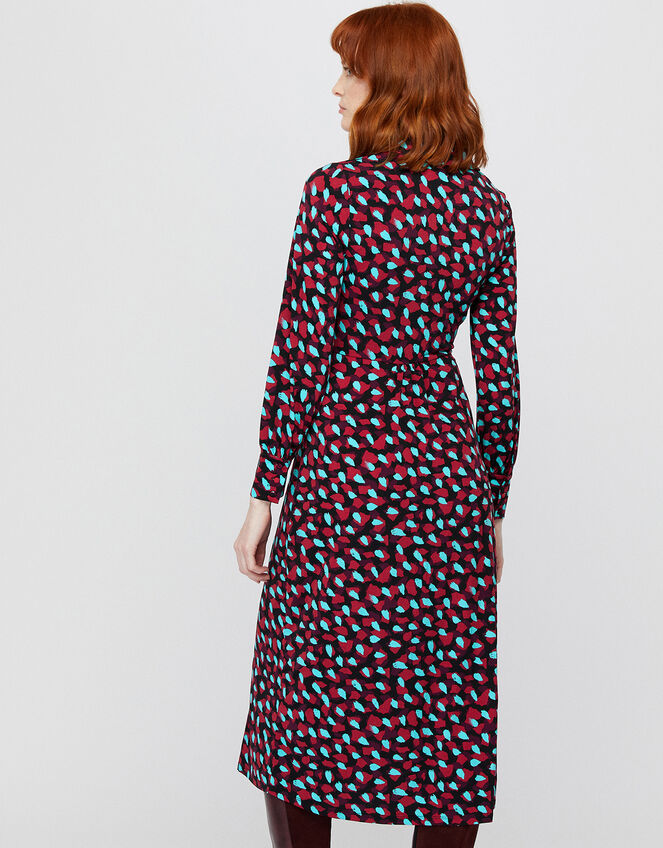 Carla Spot Print Midi Dress, Red (RED), large