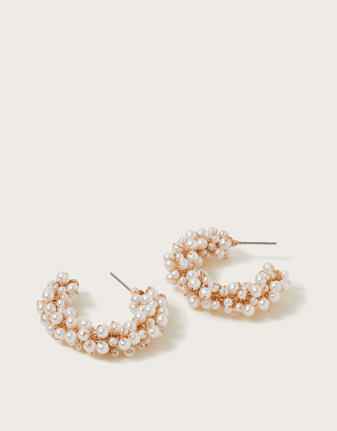 Mixed Pearl Hoops, , large