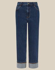 Tabitha Turn Up Jeans, Blue (MID AUTHENTIC BLUE), large