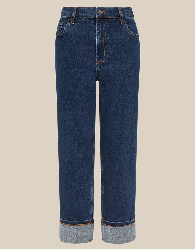 Tabitha Turn Up Jeans, Blue (MID AUTHENTIC BLUE), large