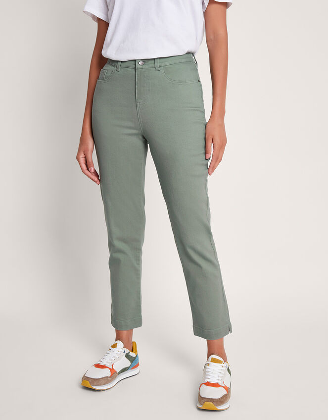 Safaia 7/8 Denim Jeans, Green (KHAKI), large