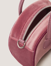 Lucy Bow Charm Velvet Bag, , large