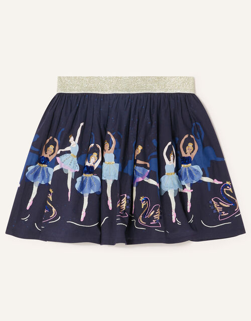 Embroidered Ballerina Skirt, Blue (NAVY), large