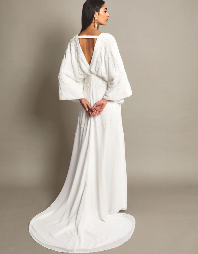 Camilla Embroidered Maxi Wedding Dress, Ivory (IVORY), large