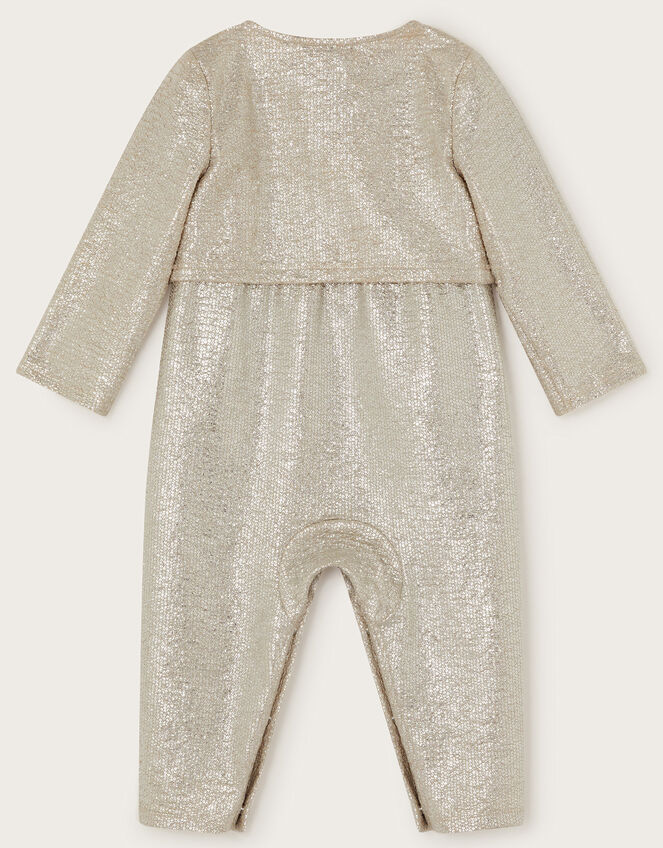 Baby Imogen Shimmer Romper and Jacket Set, Silver (SILVER), large