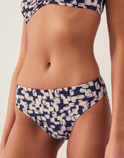 Ania Abstract Print Bikini Bottom, Black (BLACK), large