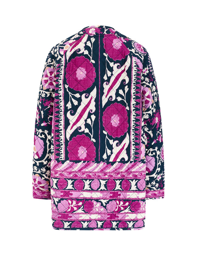East Print Quilted Jacket , Multi (MULTI), large