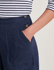 Parker Short-Length Linen Trousers, Blue (NAVY), large
