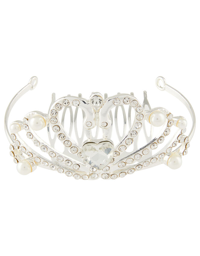 Swan Swirl Sparkle Tiara Comb, , large
