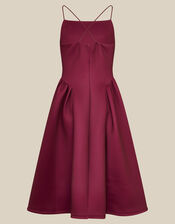 Molly Drop Waist Prom Dress, Red (BURGUNDY), large