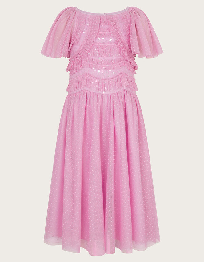 Ruffle Sequin Truth Dress, Purple (LILAC), large