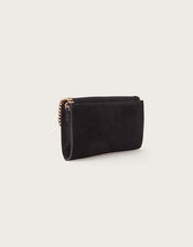 Suede Chain Cross-Body Bag, Black (BLACK), large