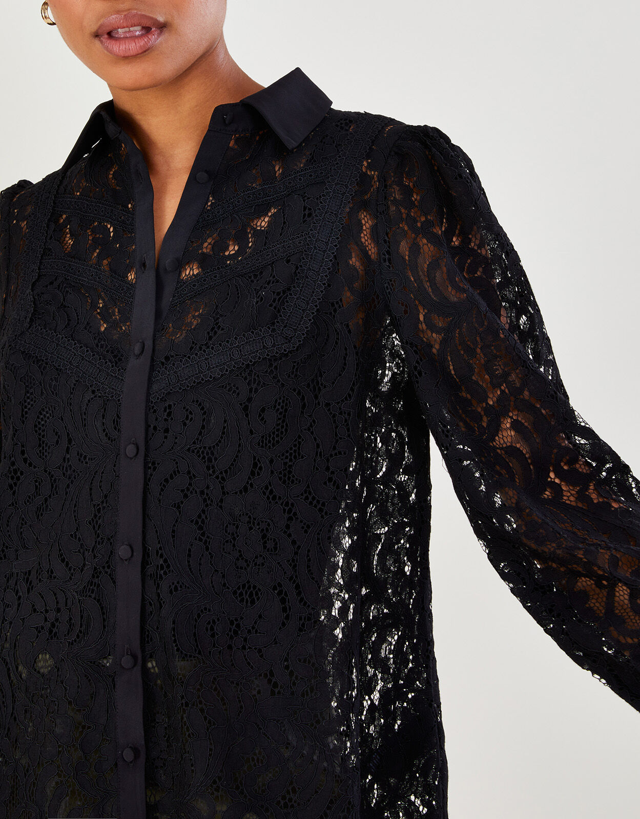 Logan Lace Blouse Black