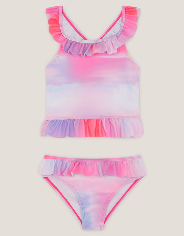 Frilly Ombr&eacute; Tankini Set, Pink (PINK), large