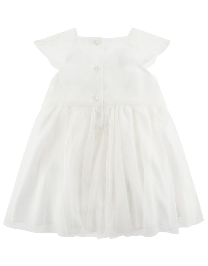 Newborn Baby Lace Dress, Ivory (IVORY), large