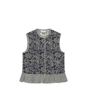 Maison Hotel Fernanda Stripe Waistcoat, Blue (NAVY), large